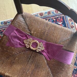 Vintage 80’s Suede Pink Belt with Gold Buckle